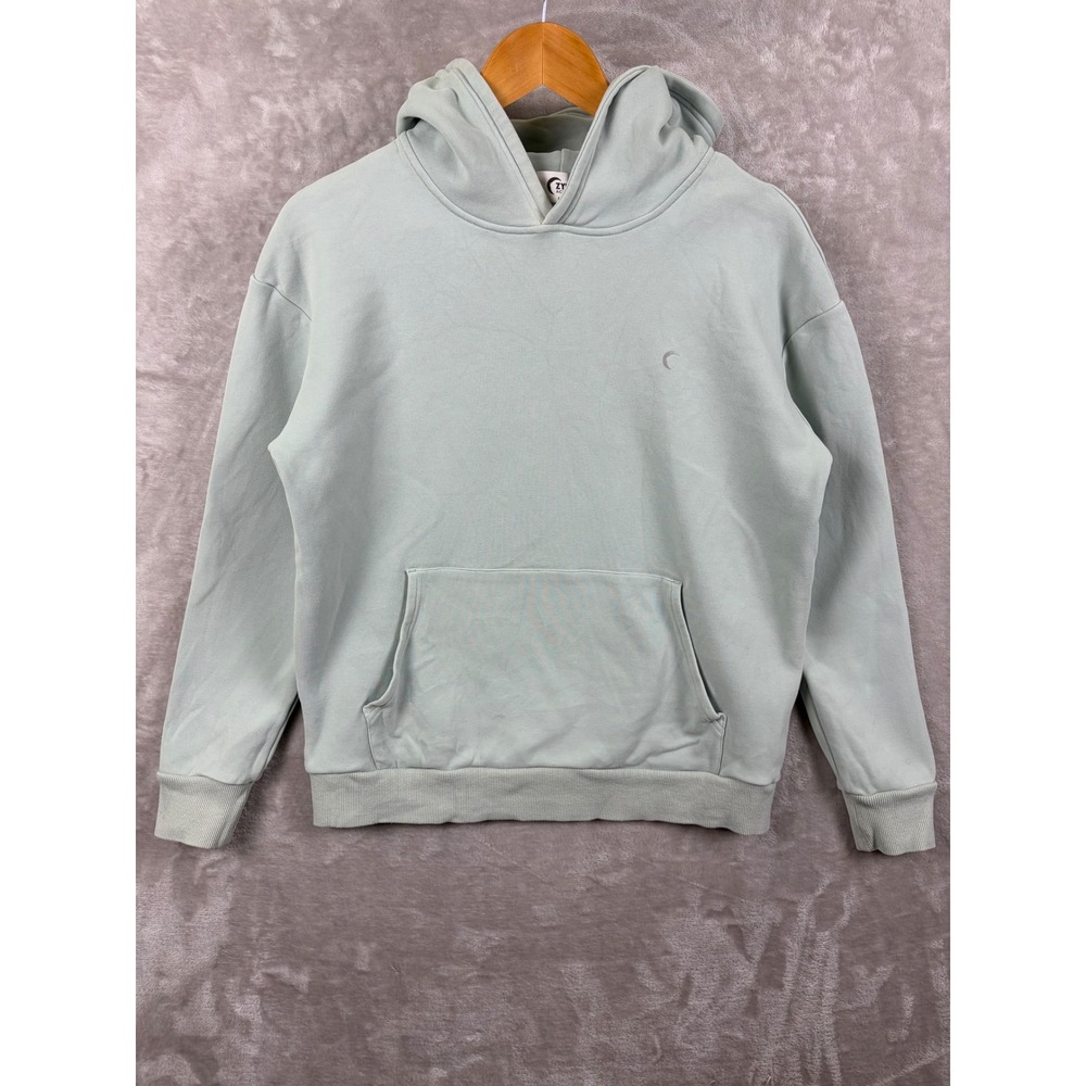 Zyia Active Hoodie Sweatshirt Women M Sage Green Pullover Athleisure Streetwear